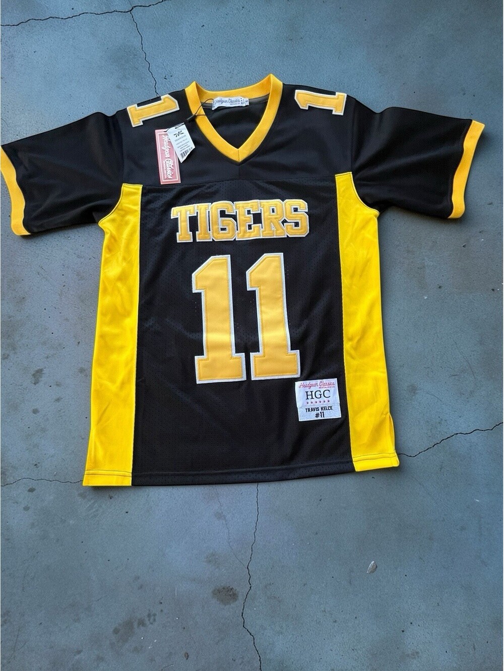 TRAVIS KELCE Black:Yellow FOOTBALL JERSEY Headgear classics Men’s Sm NWT NFL